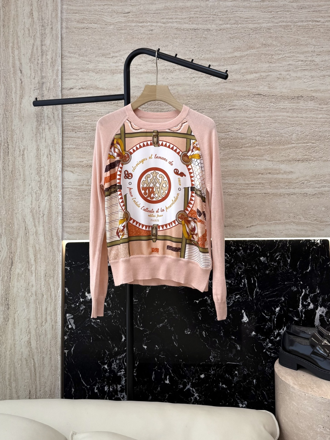 NO:465929,H32558# new jacket P H Home Hermes silk print splicing long-sleeved knitted wool top blue pink S- XXL,,hermes,jackets & coats,real silk,alexander wang19860909H32558#新款外套P H家 爱马仕 真丝印花拼接 长袖针织羊毛上衣 蓝色粉色 S- XXL,,hermes,jackets & coats,real silk,alexander wang,Women's clothing
