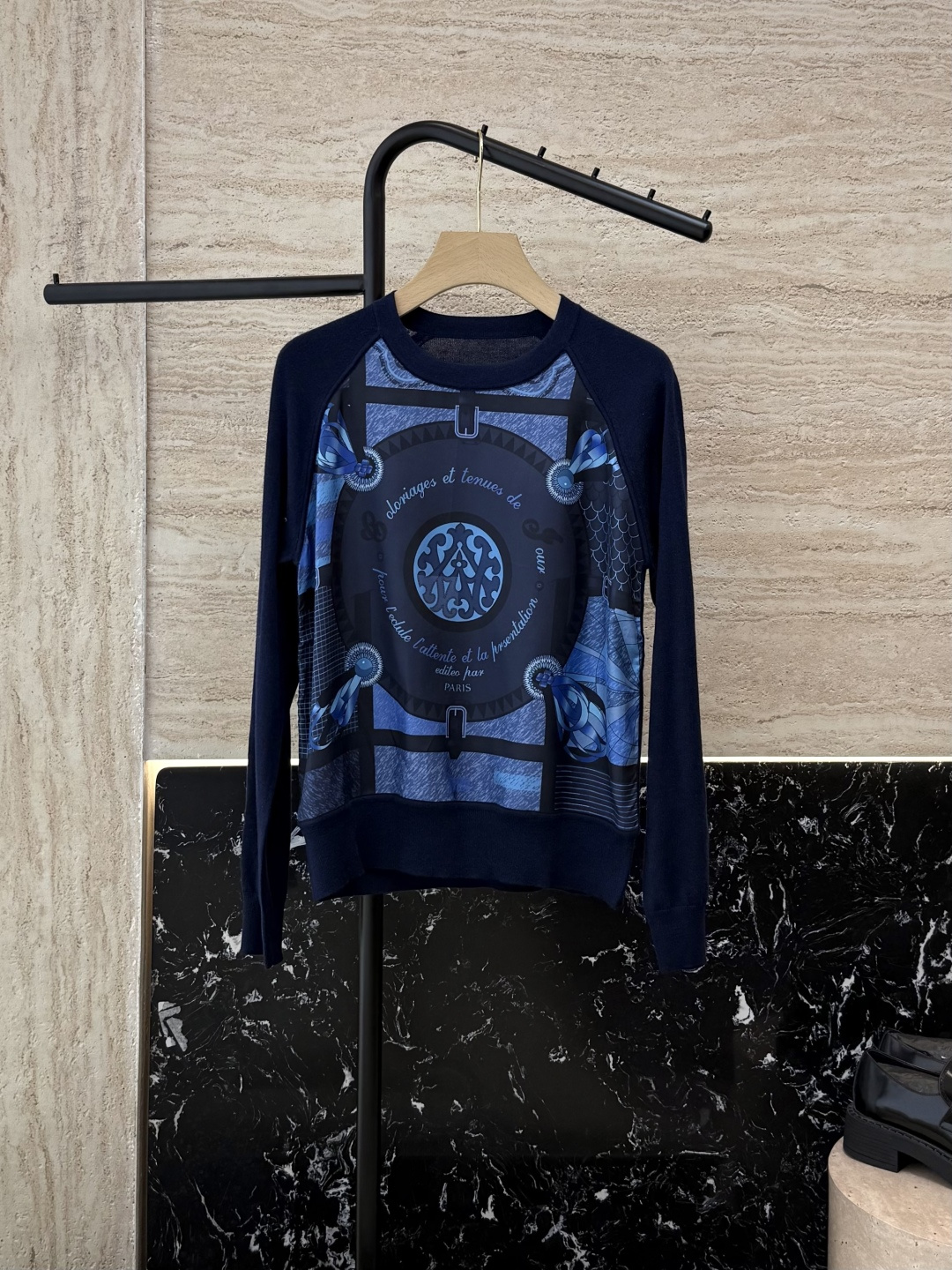 NO:465916,H32558# new jacket P H Home Hermes silk print splicing long-sleeved knitted wool top blue pink S- XXL,,hermes,jackets & coats,real silk,alexander wang19860909H32558#新款外套P H家 爱马仕 真丝印花拼接 长袖针织羊毛上衣 蓝色粉色 S- XXL,,hermes,jackets & coats,real silk,alexander wang,Women's clothing