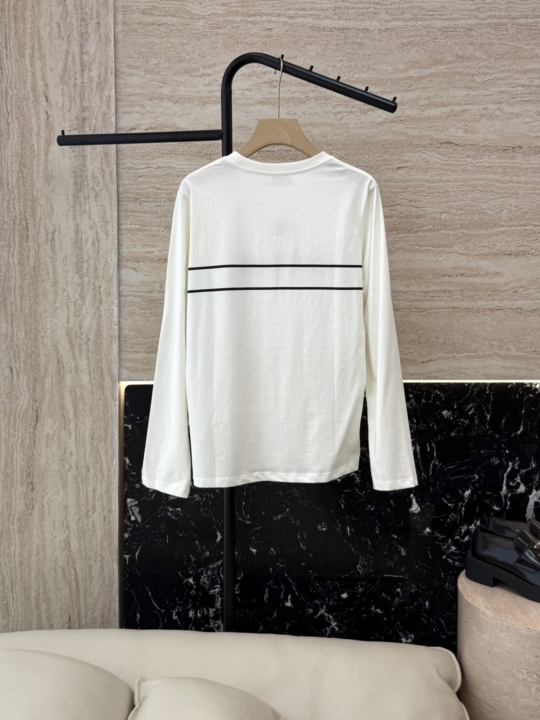 QG0118#新款长袖T恤‼️Dior 经典款 字母印花/五角星印花 长袖T恤 两色 SML