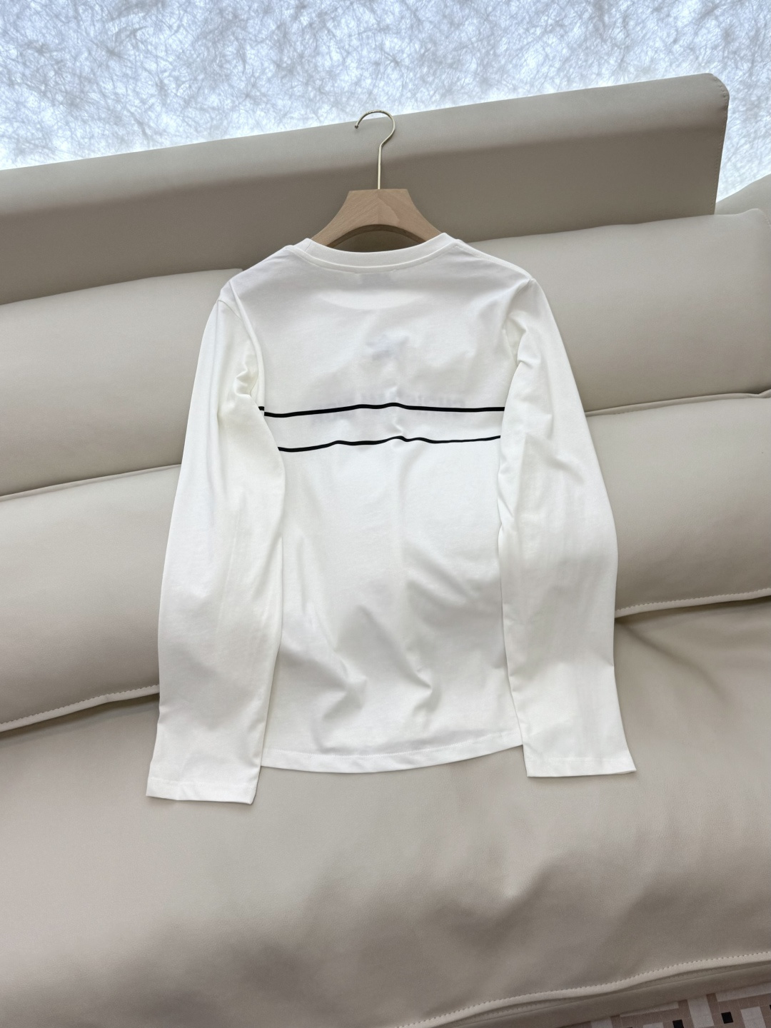 QG0118#新款长袖T恤‼️Dior 经典款 字母印花/五角星印花 长袖T恤 两色 SML