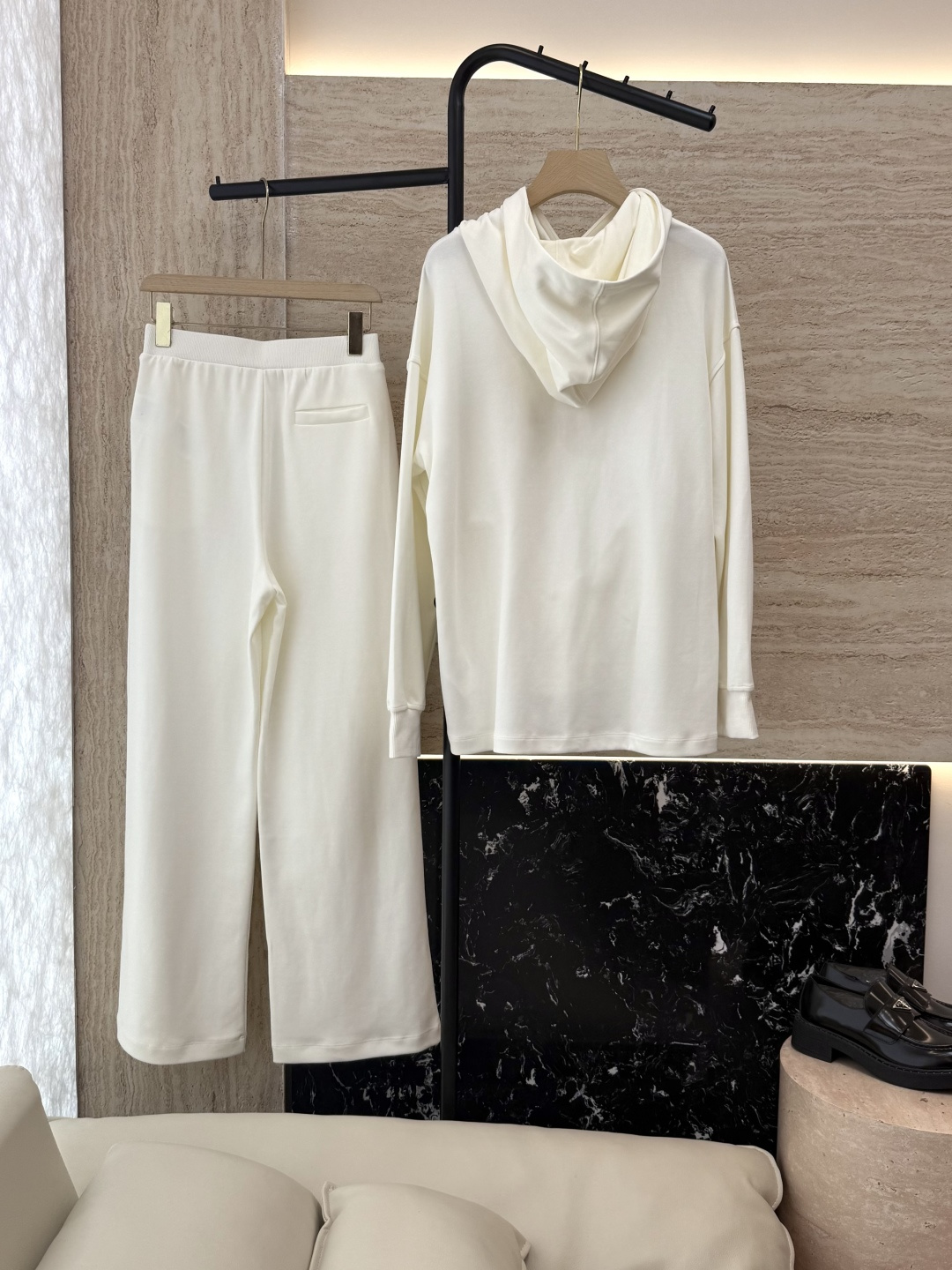 YO025#新款套装💕max 顶级复制 1:1 版 高端定制版 刺绣logo 运动休闲套装 白色 SML