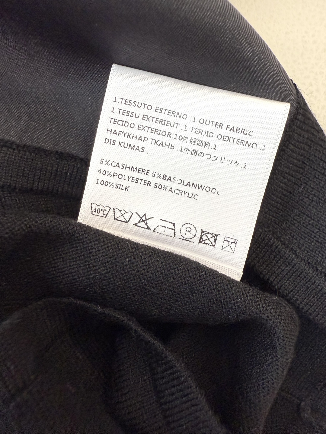 H32572#新款针织衫💕H家 爱马仕 定位印花 真丝斜纹拼接 长袖连衣裙 黑色 米色 粉色 SMLXL