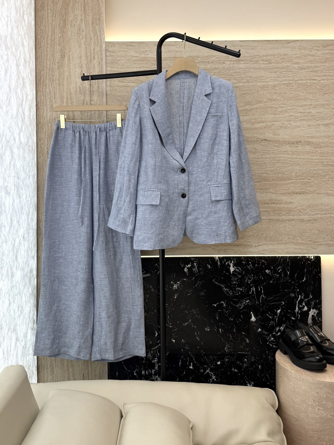 NO:473245,500YML042# new suit L linen long sleeve blazer trousers suit blue SMLXL, loro piana, jackets & coats, business suit, alexander wang19860909500YML042#新款套装 L 亚麻 长袖西装外套长裤套装蓝色 SMLXL,,loro piana,jackets & coats,business suit,alexander wang,Women's clothing