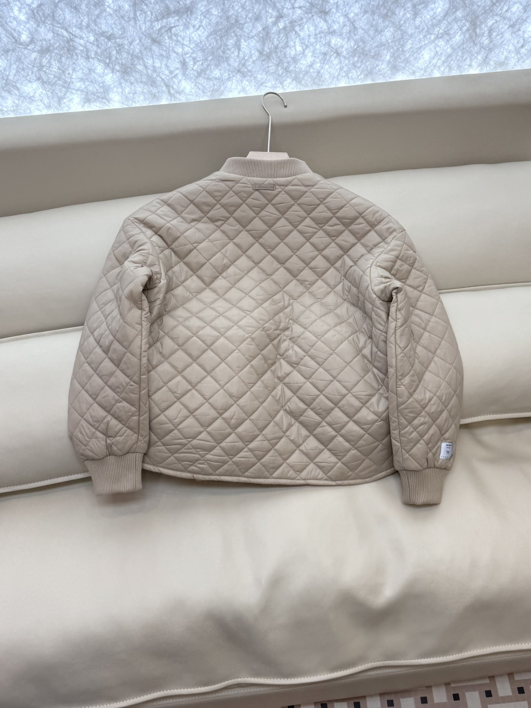 PT001#秋冬特批‼️。
Max 原标款 菱形格 两面穿 长袖棉衣 卡其色 SML