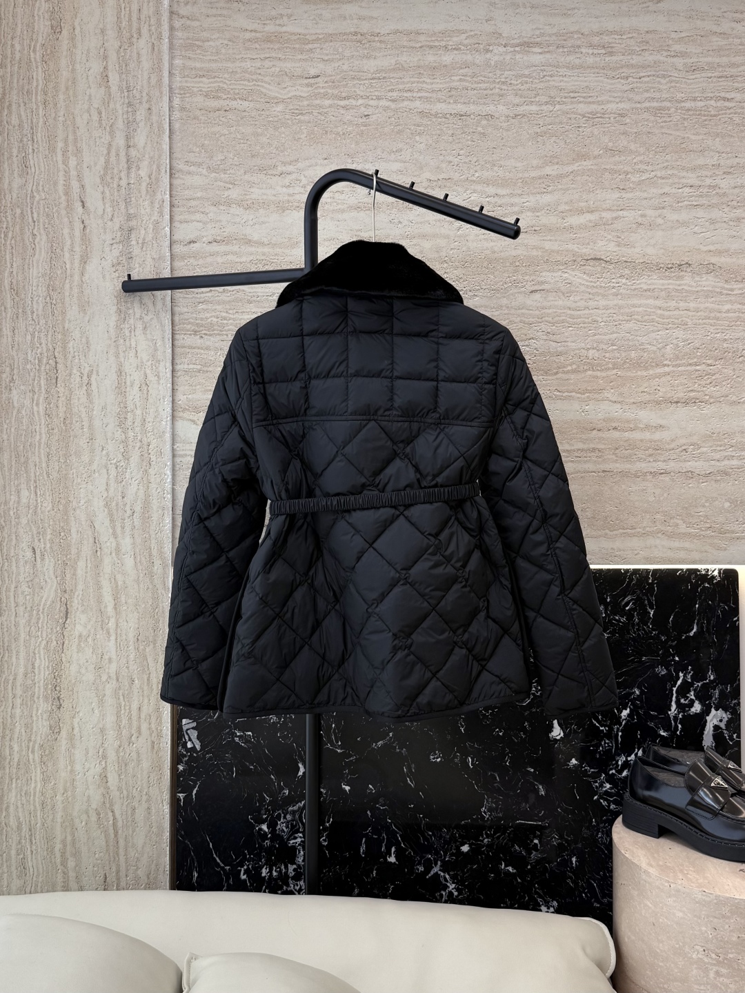 WHL006#新款羽绒服⚠️。
Moncler 科技毛领（非真毛 对标专柜）90%白鹅绒 格纹 羽绒服 