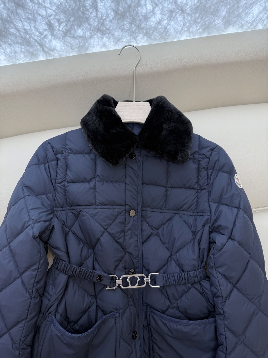 WHL006#新款羽绒服⚠️。
Moncler 科技毛领（非真毛 对标专柜）90%白鹅绒 格纹 羽绒服 