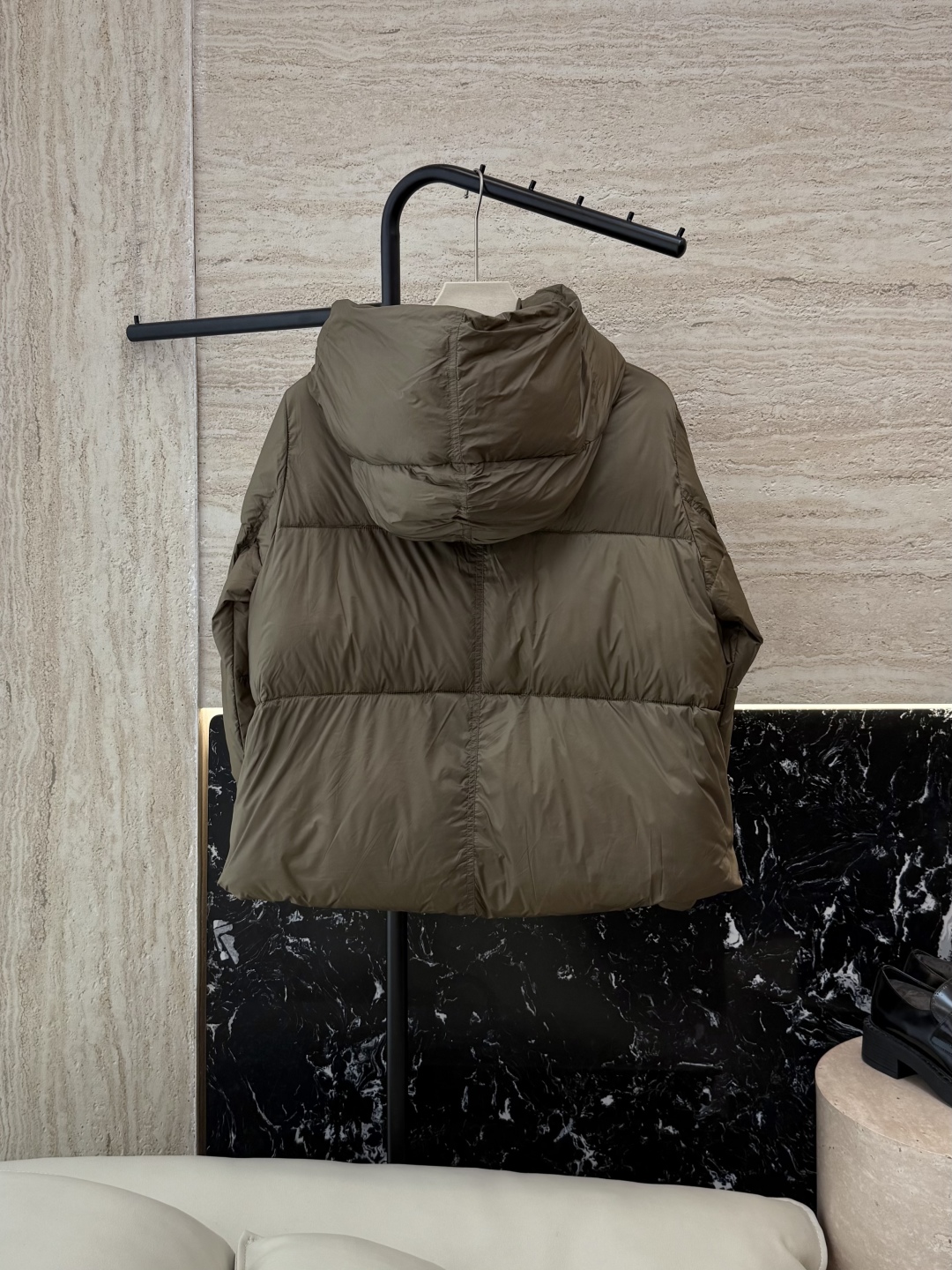 AH735#新款羽绒服⚠️💕Max mara 带帽 90% 白鹅绒 长袖短款羽绒服 黑色 灰色 咖色 3