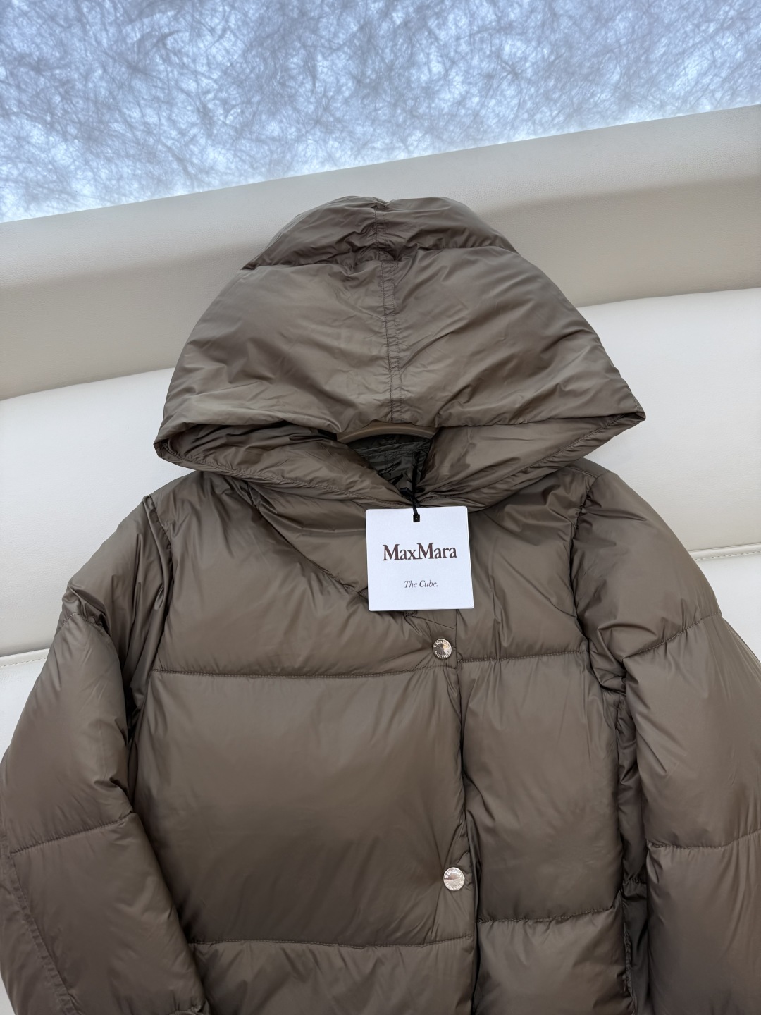 AH735#新款羽绒服⚠️💕Max mara 带帽 90% 白鹅绒 长袖短款羽绒服 黑色 灰色 咖色 3