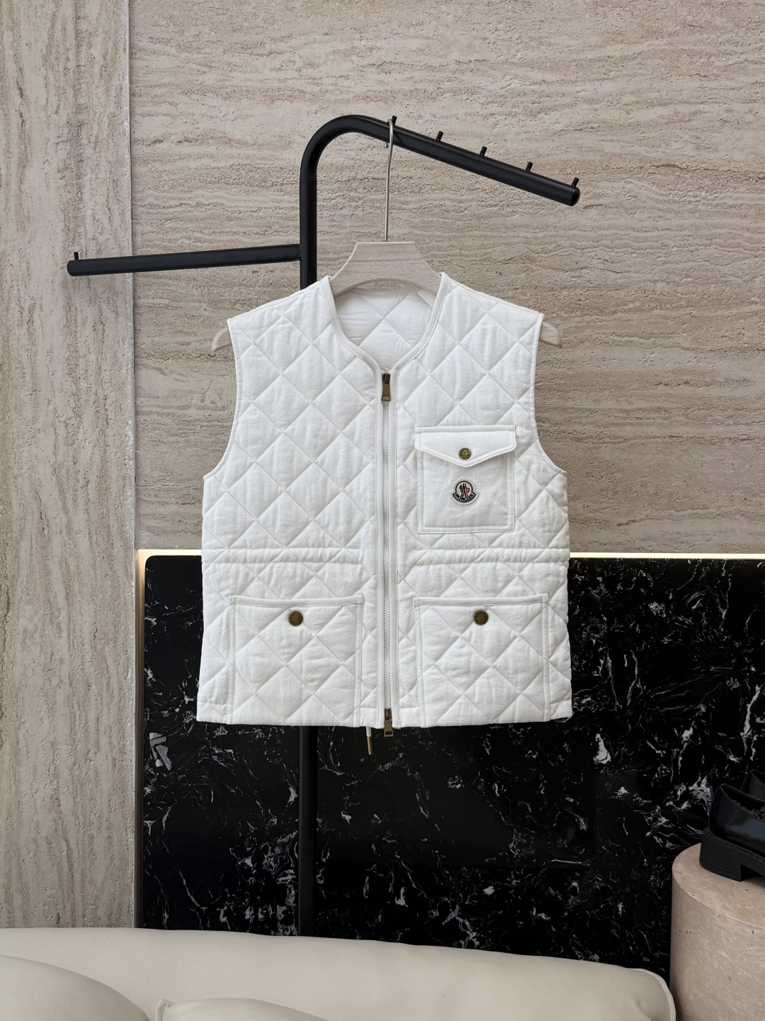 NO:503908,M413# new cotton jacket Mon masked top version Linen cotton diamond lattice cotton vest cotton jacket camel white 1/2/3 size, Moncler, alexander wang19860909M413#新款棉服 Mon 蒙口 顶级版 亚麻棉 菱形格 夹棉 马甲棉衣 驼色 白色 1/2/3码,,Moncler,alexander wang,Women's clothing