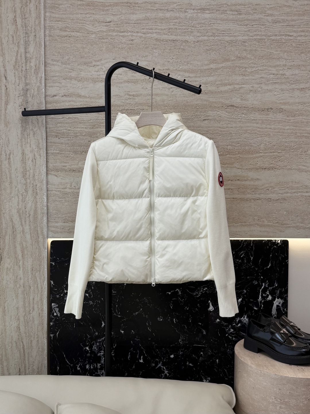 M2526#新款羽绒服⚠️💕Canada Goose 加拿大鹅 顶级版 90%白鸭绒 绵羊毛针织袖 拼接