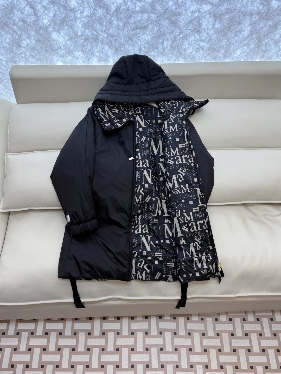 M692#新款驼绒服⚠️💕Max拉链款 48% 骆驼绒 4%桑蚕丝 进口面料 骆驼绒棉服 中长款 两面穿