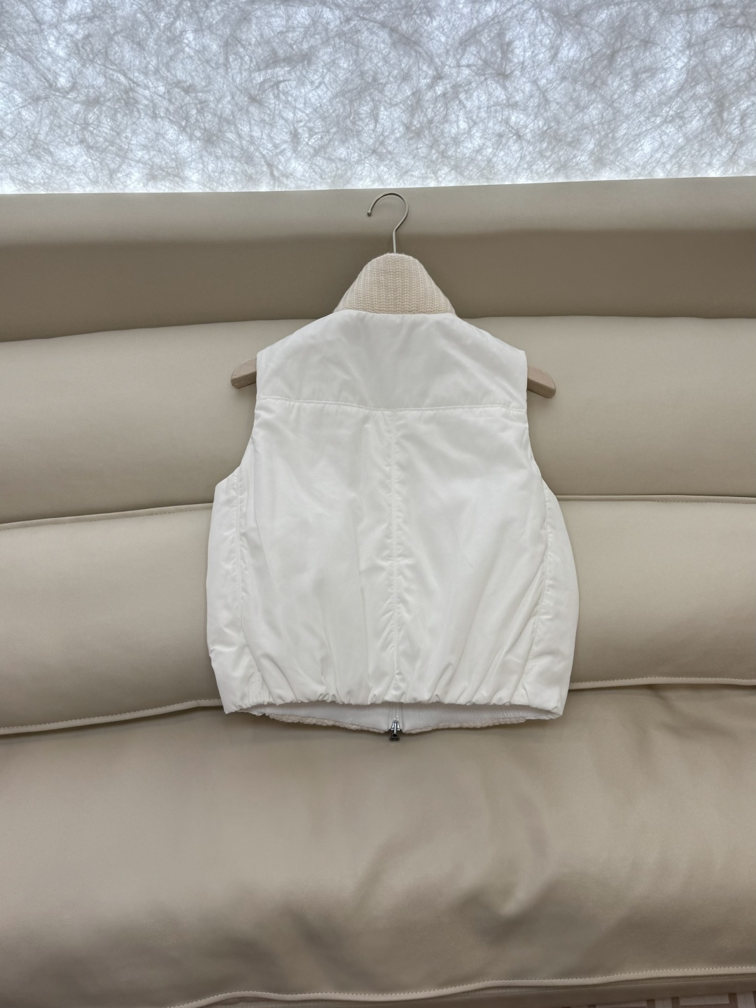 29317#新款马甲⚠️💕BC两面穿 100% 羊绒 拼接针织 棉马甲背心 白色 灰色 SML