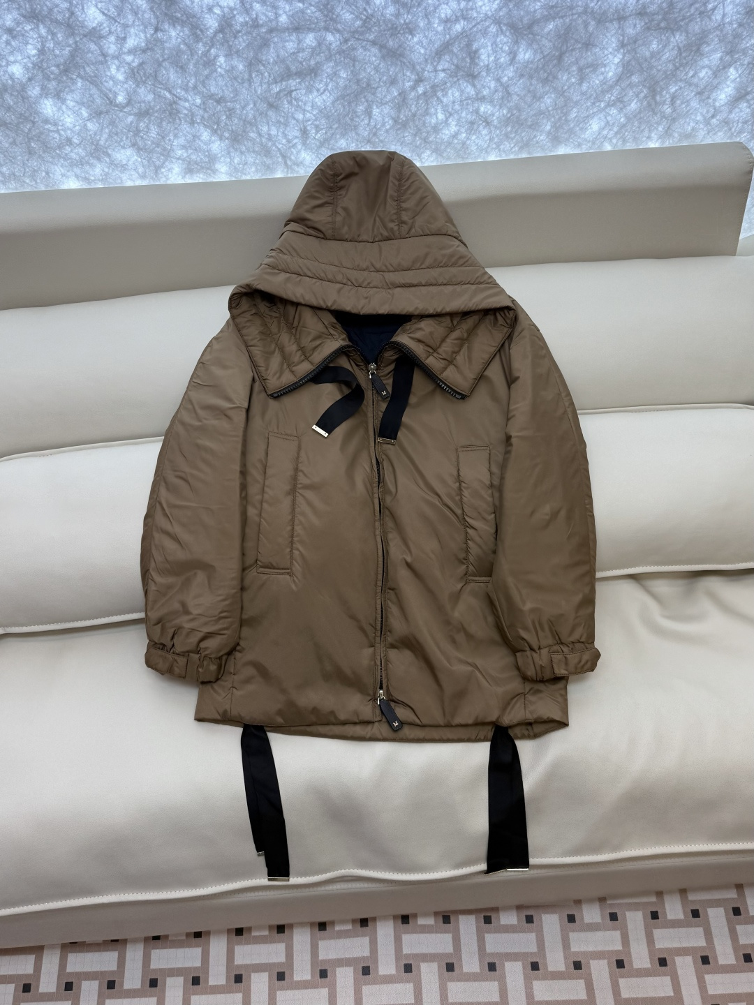 29316#新款驼绒服⚠️💕max mara 专柜款 宽松 骆驼绒 拉链款外套 咖色 蓝色 S M L