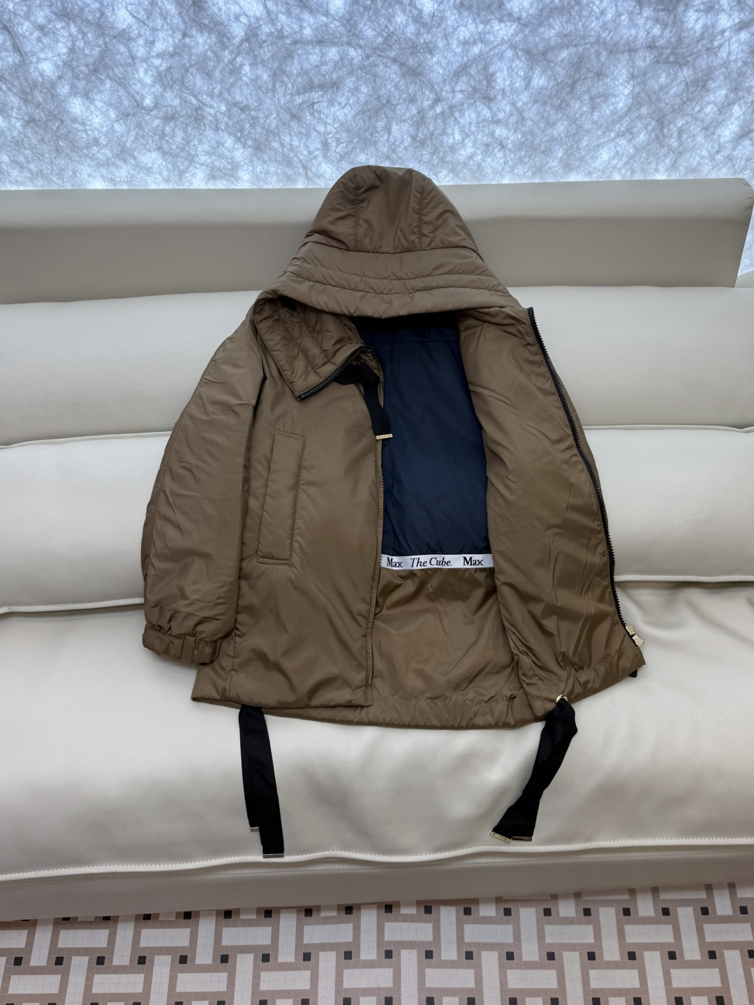 29316#新款驼绒服⚠️💕max mara 专柜款 宽松 骆驼绒 拉链款外套 咖色 蓝色 S M L