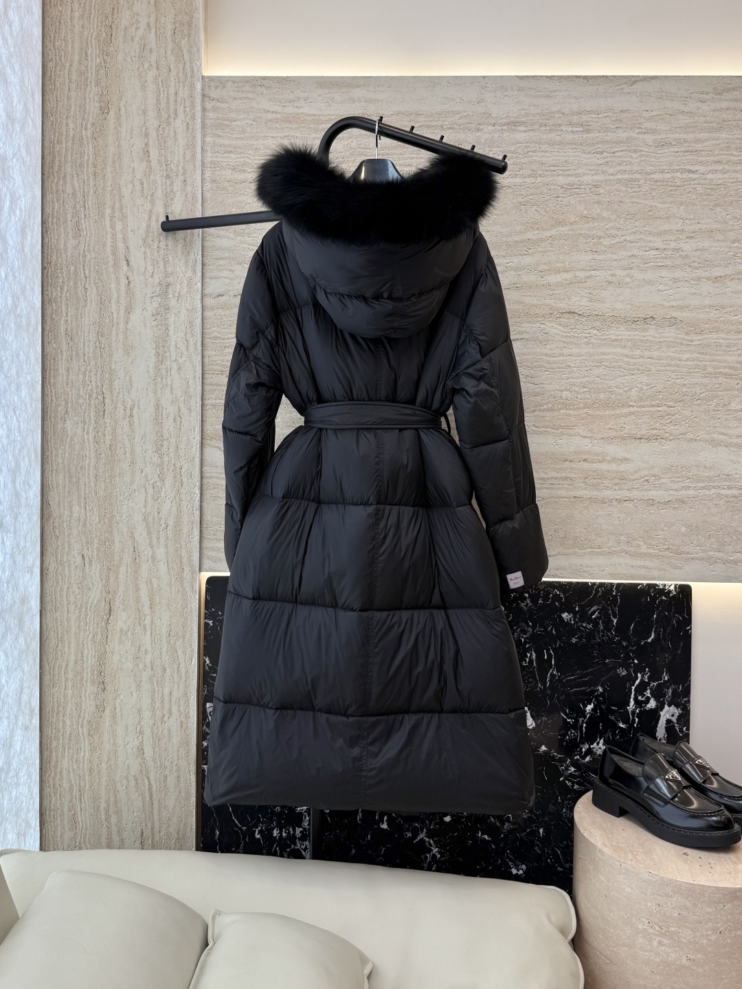 AH719##新款羽绒服⚠️💕Max mara 超大狐狸毛领 超长款90% 白鹅绒 羽绒服 咖色 灰色 