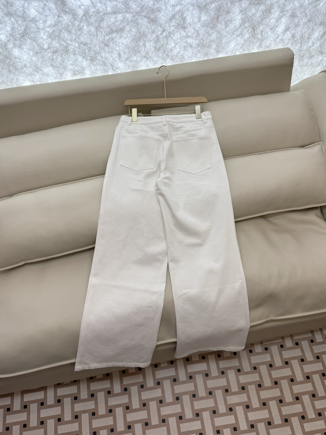 LZ25073#新款裤子💕BC 工装 对版 牛仔棉 显瘦 裤子 白色 SML