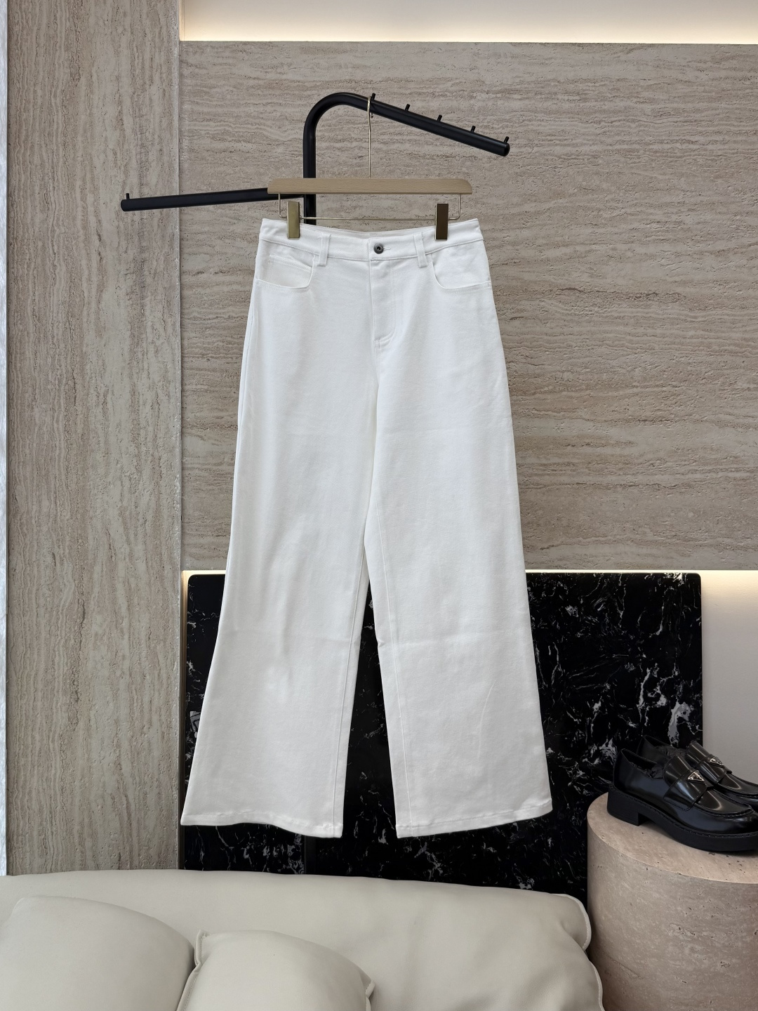 NO:544636,LZ25073# new pants P BC workwear paired version denim cotton slimming pants white SML, alexander wang19860909LZ25073#新款裤子P BC 工装 对版 牛仔棉 显瘦 裤子 白色 SML,,alexander wang,Women's clothing