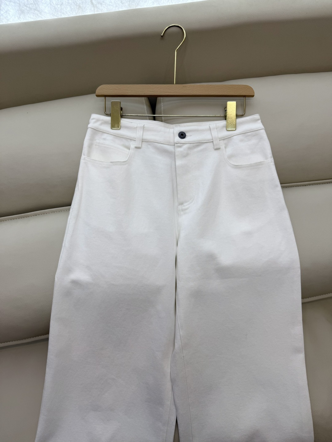 LZ25073#新款裤子💕BC 工装 对版 牛仔棉 显瘦 裤子 白色 SML
