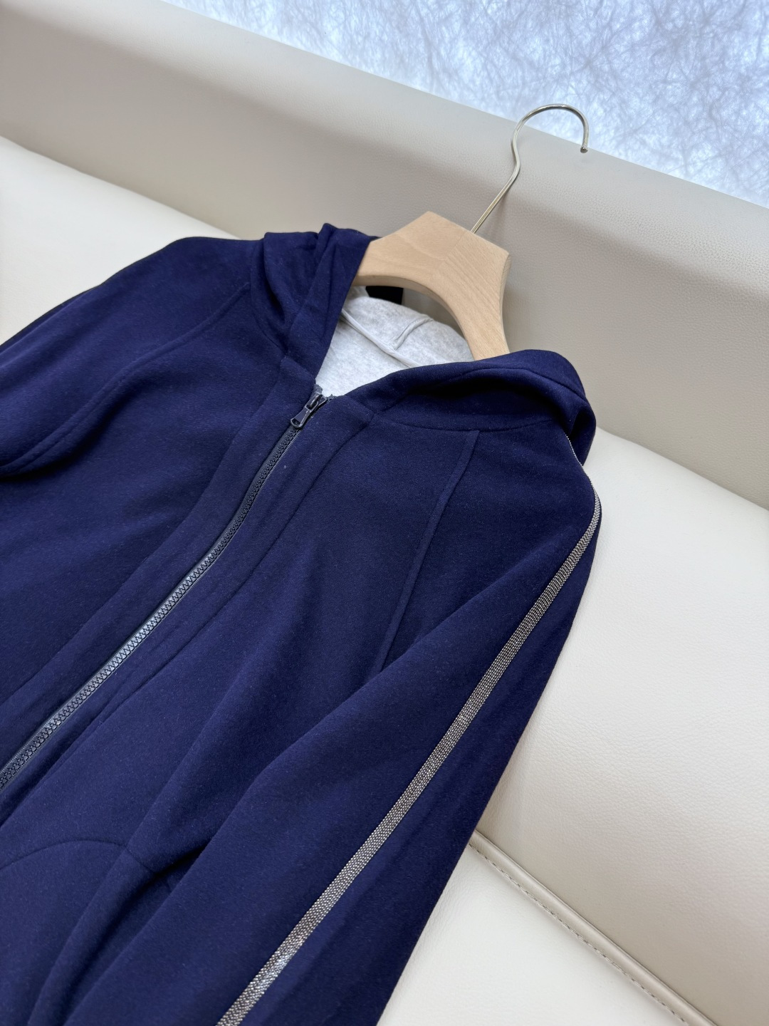 LZ25070#新款套装💕BC 拉绒款 秋冬套装 链条装饰 拉链外套➕长裤套装 SML