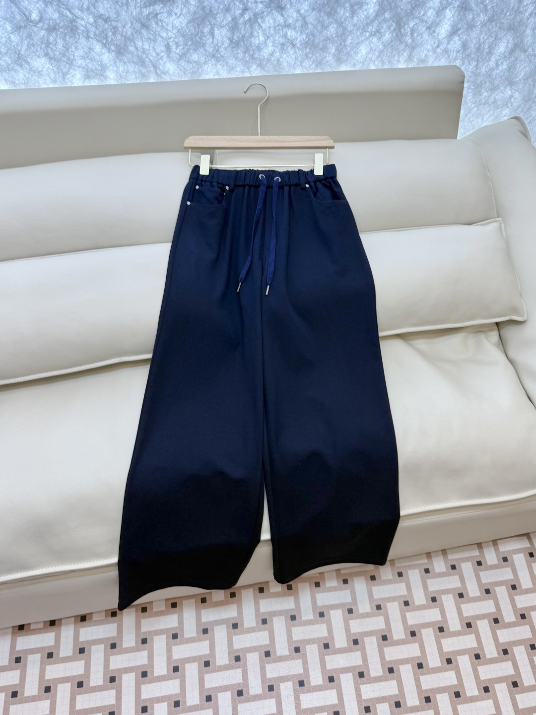 LZ25090#新款套装💕BC 竹纤维羊毛外套➕长裤 套装 灰色 藏青色 SML