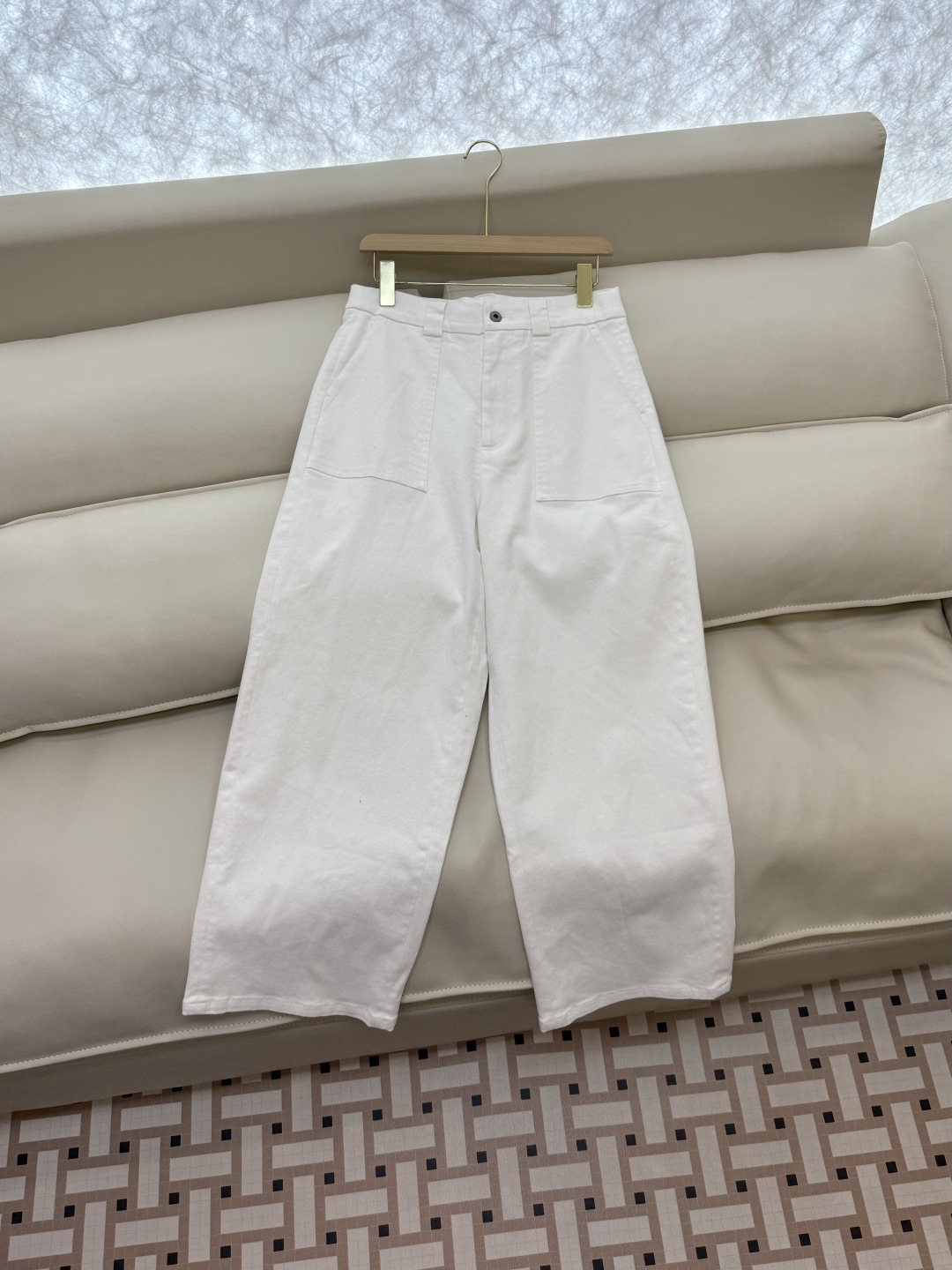 LZ25077#新款裤子🌾BC 工装 对版 秋冬款 裤子 军绿色 白色 SML