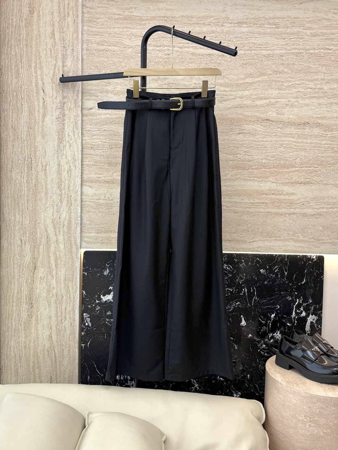 NO:544671,CX0148# new style celine belt wide-leg trousers black white SML, celine, alexander wang19860909CX0148#新款裤子 celine 配腰带 阔腿长裤 黑色 白色 SML,,celine,alexander wang,Women's clothing