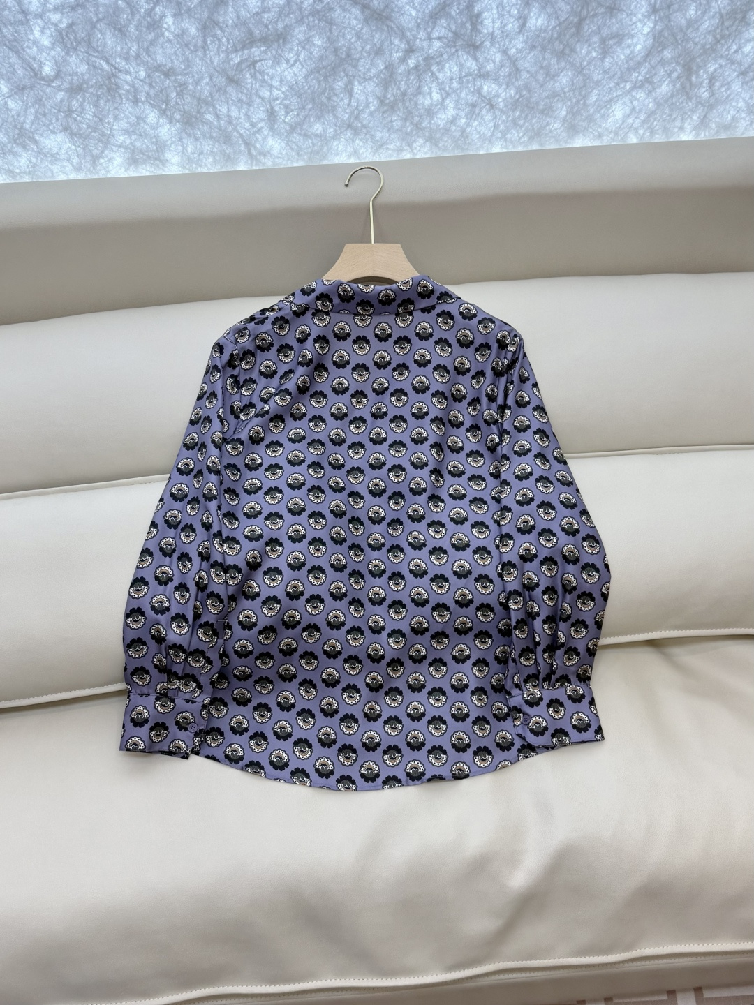 BS1005#新款衬衫💕Max mara 几何图形 100% 斜纹真丝印花衬衫 36/38/40/42