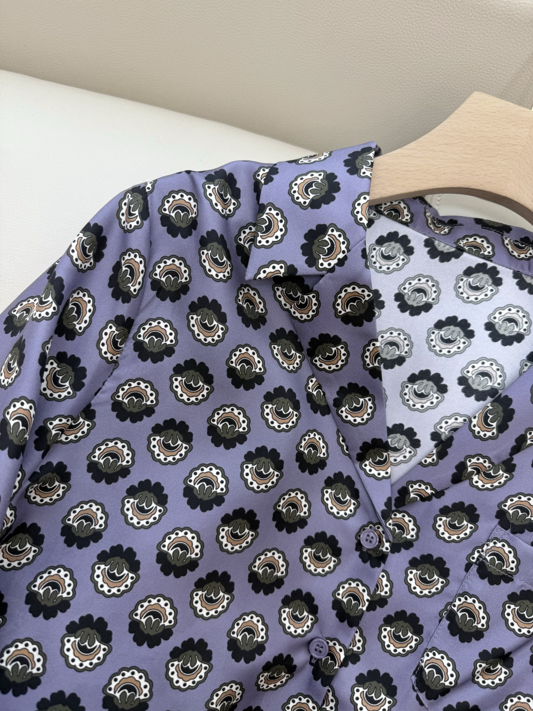 BS1005#新款衬衫💕Max mara 几何图形 100% 斜纹真丝印花衬衫 36/38/40/42