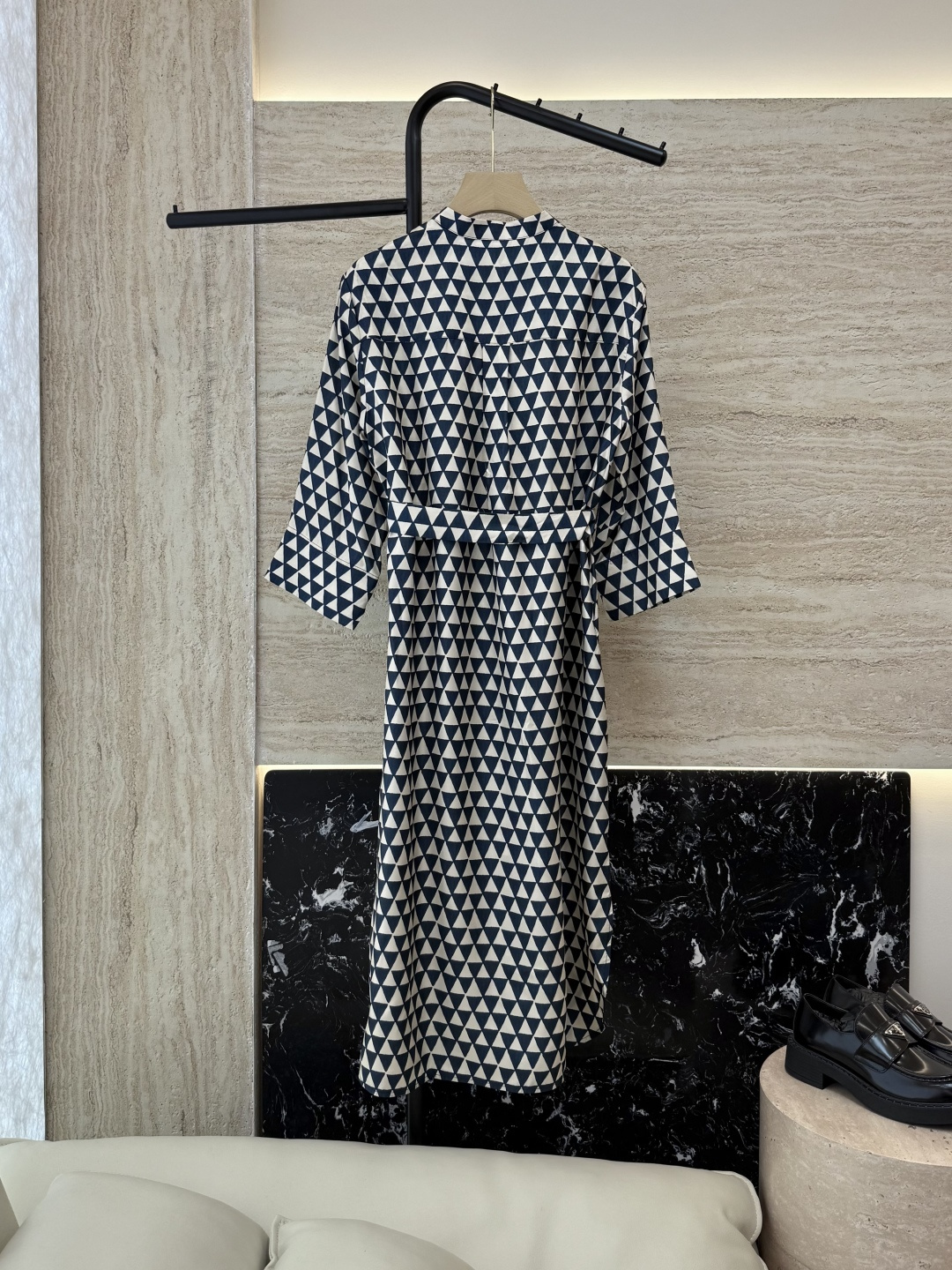 BS987#新款连衣裙💕Max mara 几何图形 100% 斜纹真丝印花 连衣裙 36/38/40/4