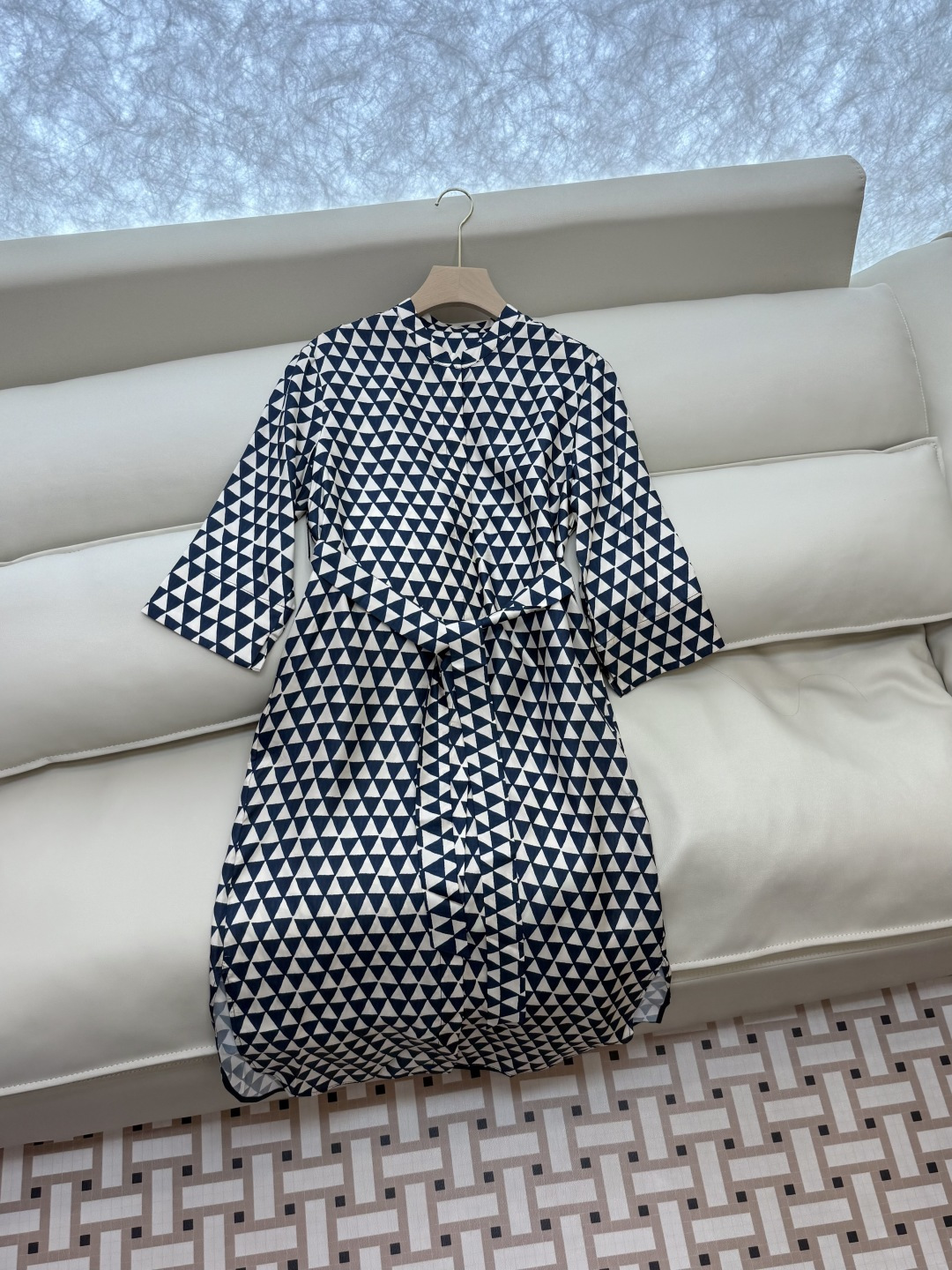 BS987#新款连衣裙💕Max mara 几何图形 100% 斜纹真丝印花 连衣裙 36/38/40/4