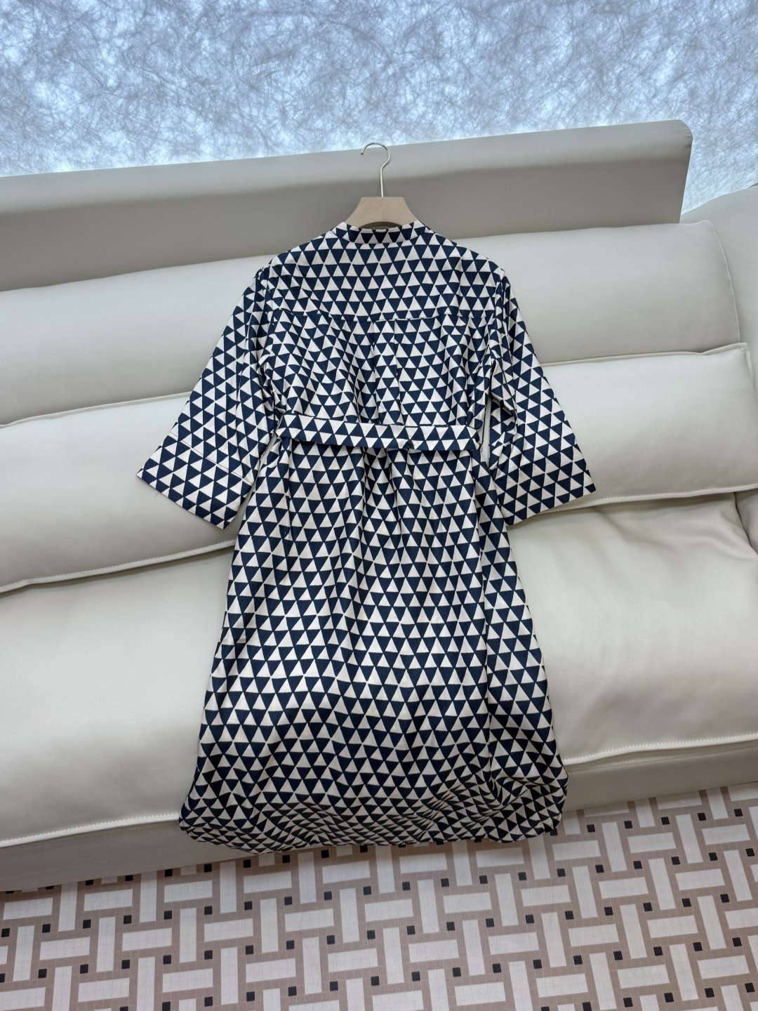 BS987#新款连衣裙💕Max mara 几何图形 100% 斜纹真丝印花 连衣裙 36/38/40/4