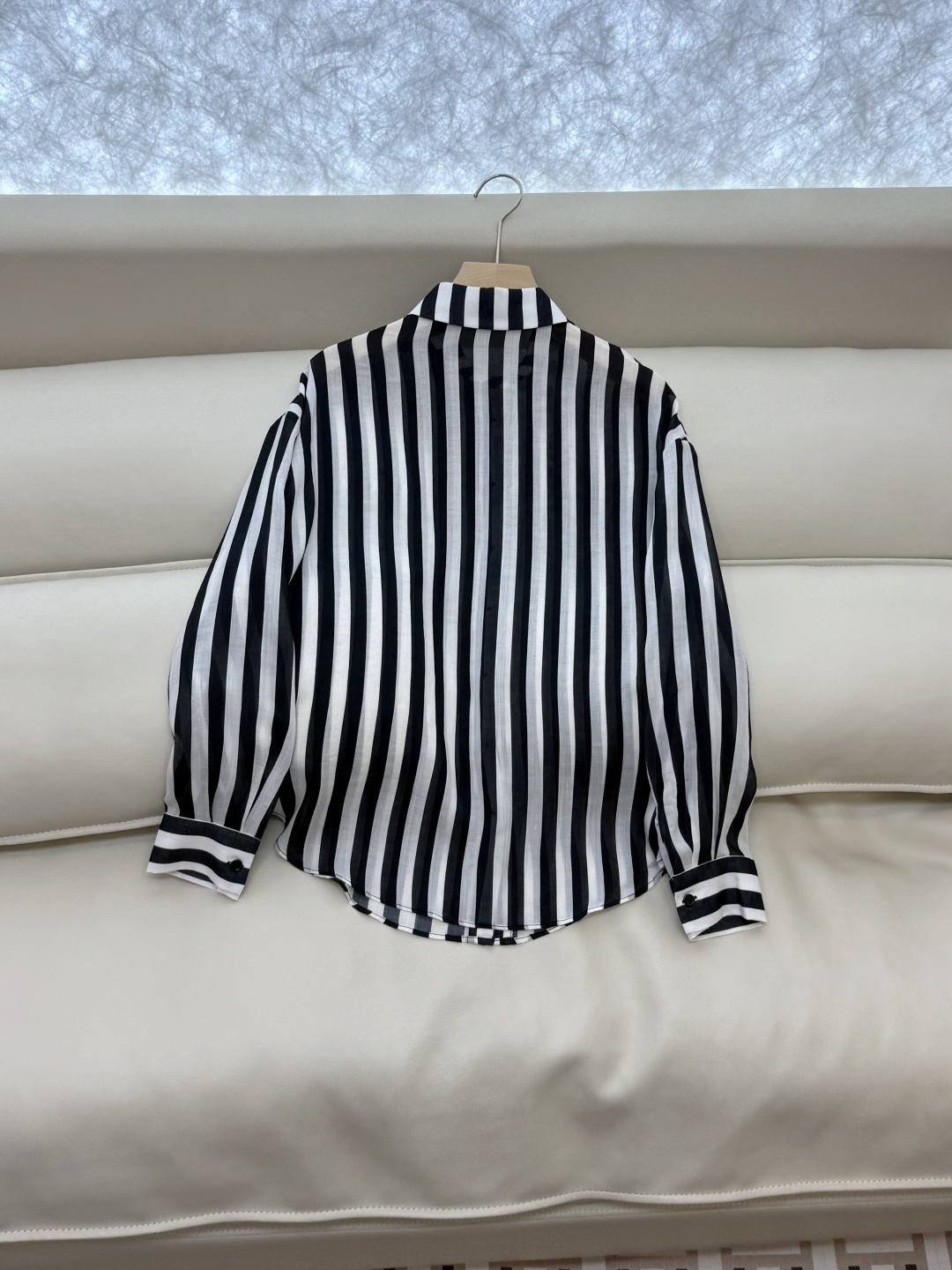 BS1017#新款衬衫💕Max 100% 苎麻 条纹印花 长袖衬衫 36-42