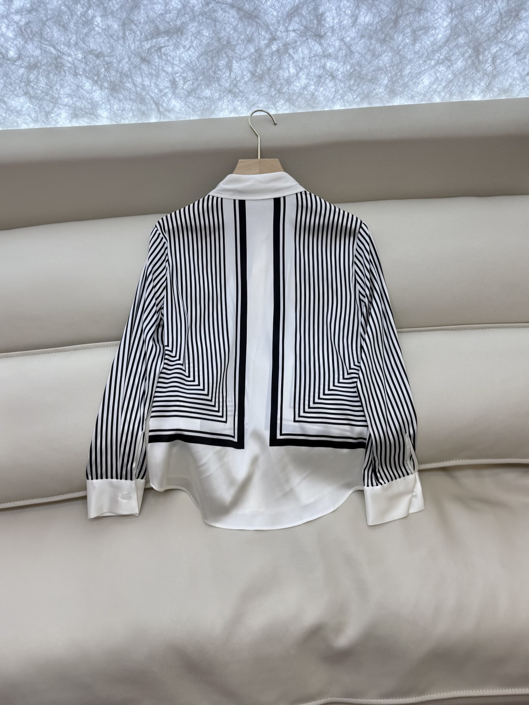 BS1003#新款衬衫💕Max 100% 真丝条纹定位 印花长袖衬衫 36/38/40/42