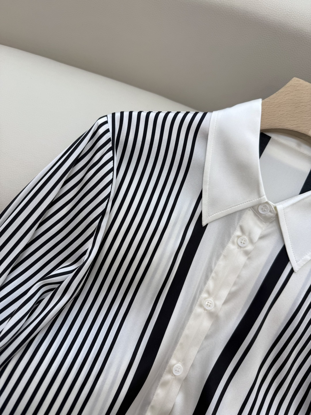 BS1003#新款衬衫💕Max 100% 真丝条纹定位 印花长袖衬衫 36/38/40/42