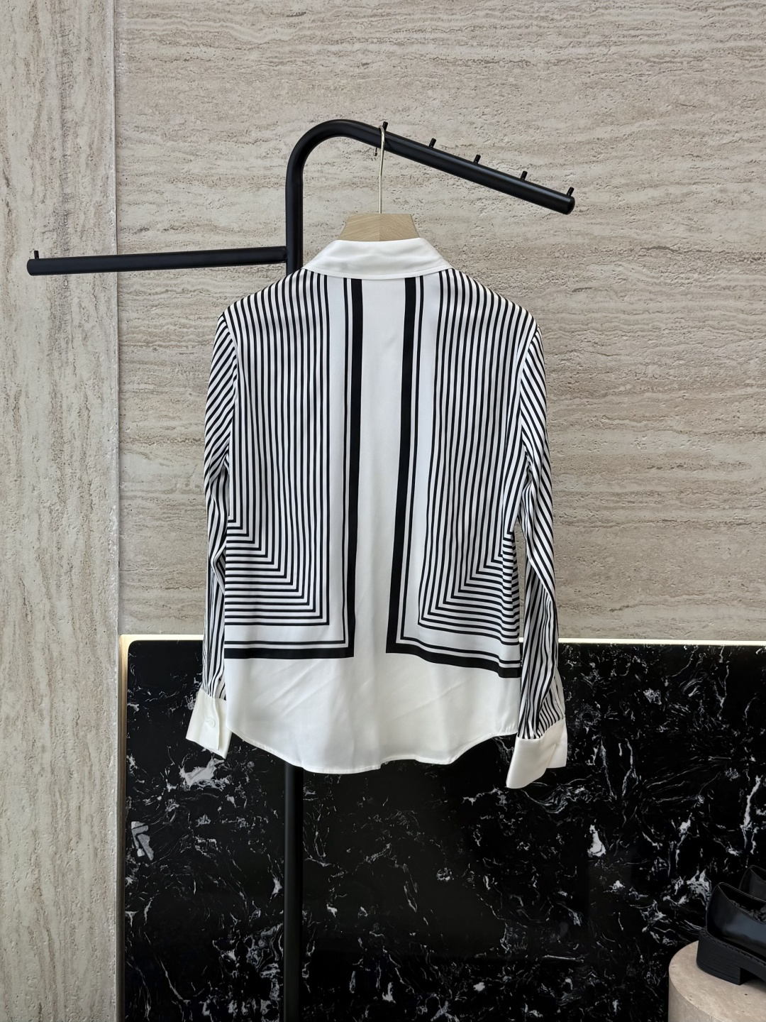 BS1003#新款衬衫💕Max 100% 真丝条纹定位 印花长袖衬衫 36/38/40/42