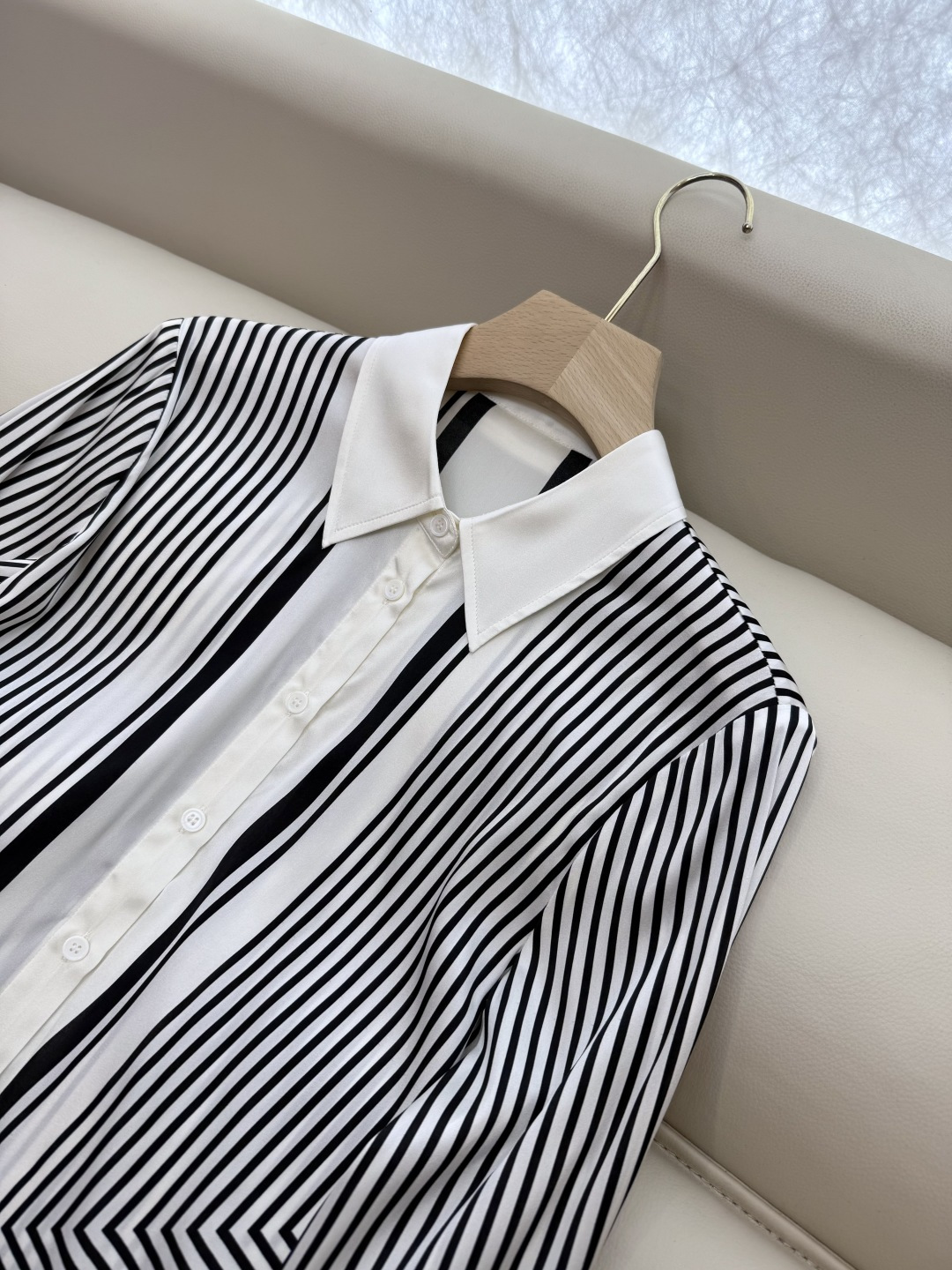 BS1003#新款衬衫💕Max 100% 真丝条纹定位 印花长袖衬衫 36/38/40/42