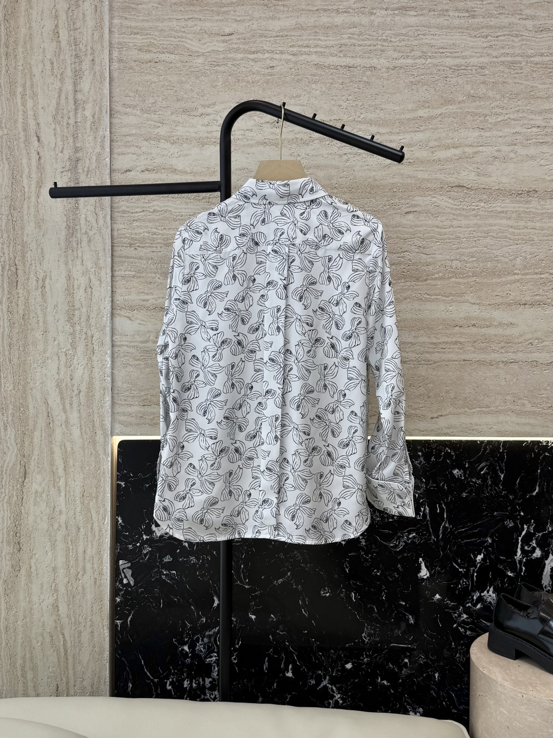 BS1006#新款衬衫💕Max 100% 真丝蝴蝶结 印花长袖衬衫 36/38/40/42