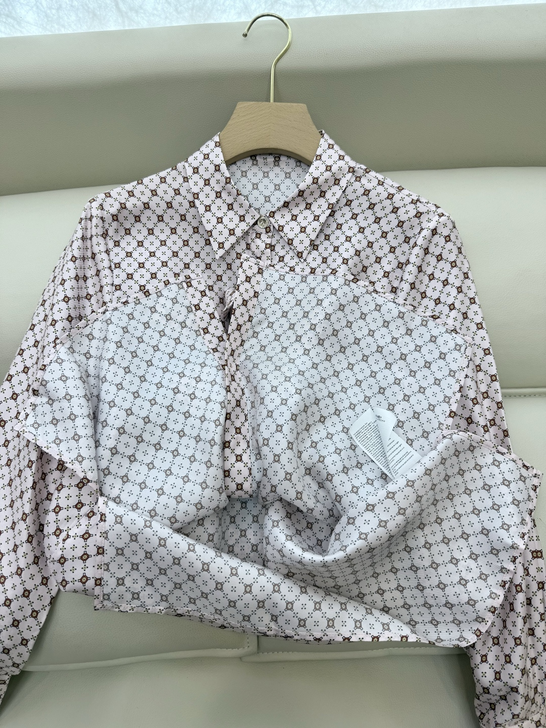 BS997#新款衬衫💕Max mara 几何图形 100% 斜纹真丝印花衬衫 36/38/40/42