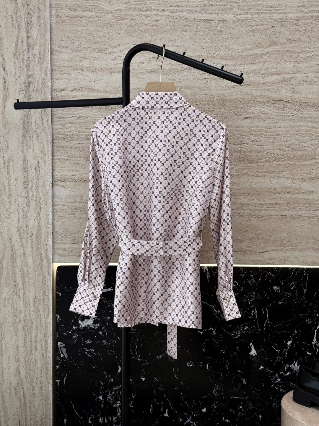 BS997#新款衬衫💕Max mara 几何图形 100% 斜纹真丝印花衬衫 36/38/40/42