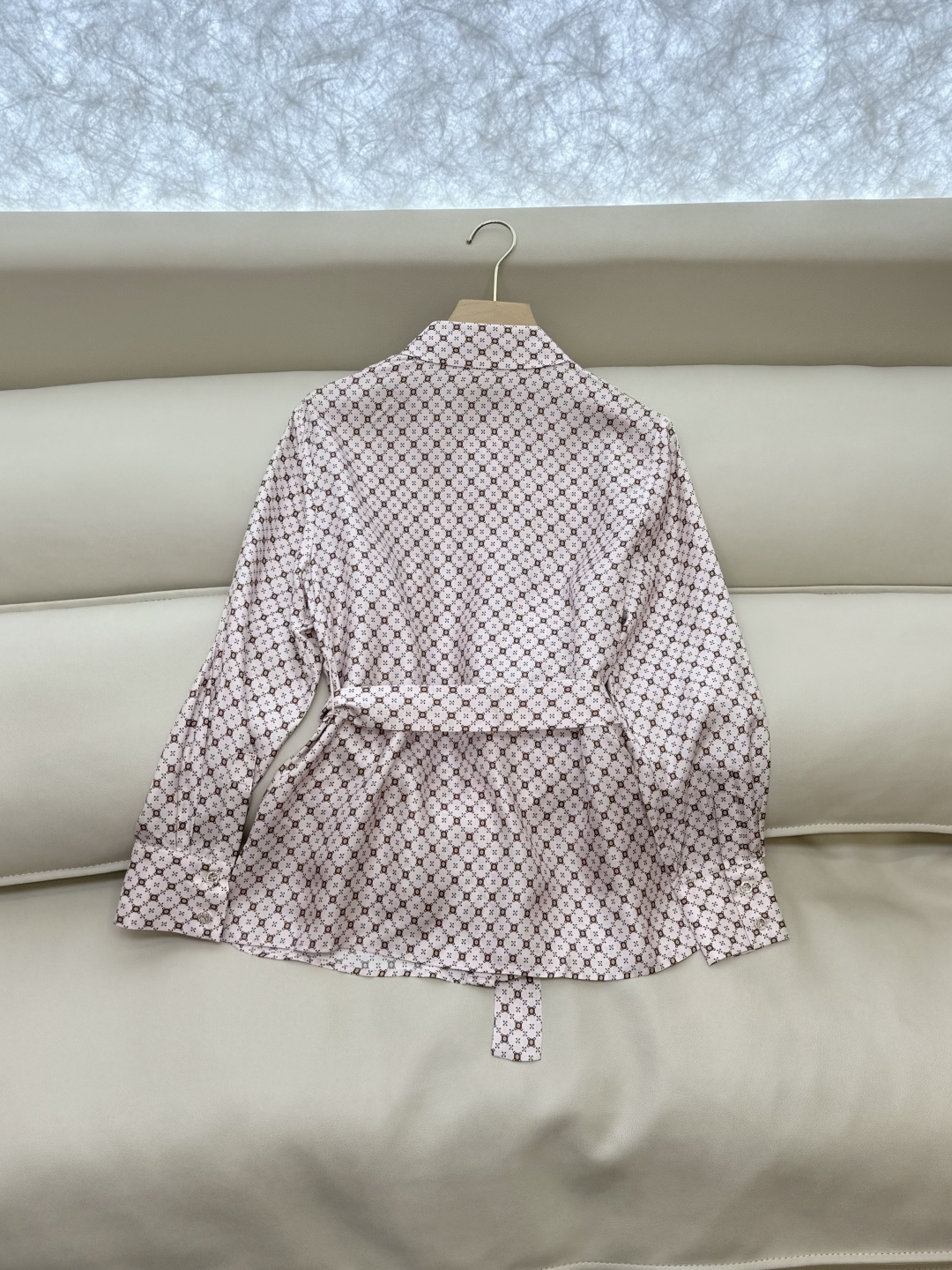 BS997#新款衬衫💕Max mara 几何图形 100% 斜纹真丝印花衬衫 36/38/40/42