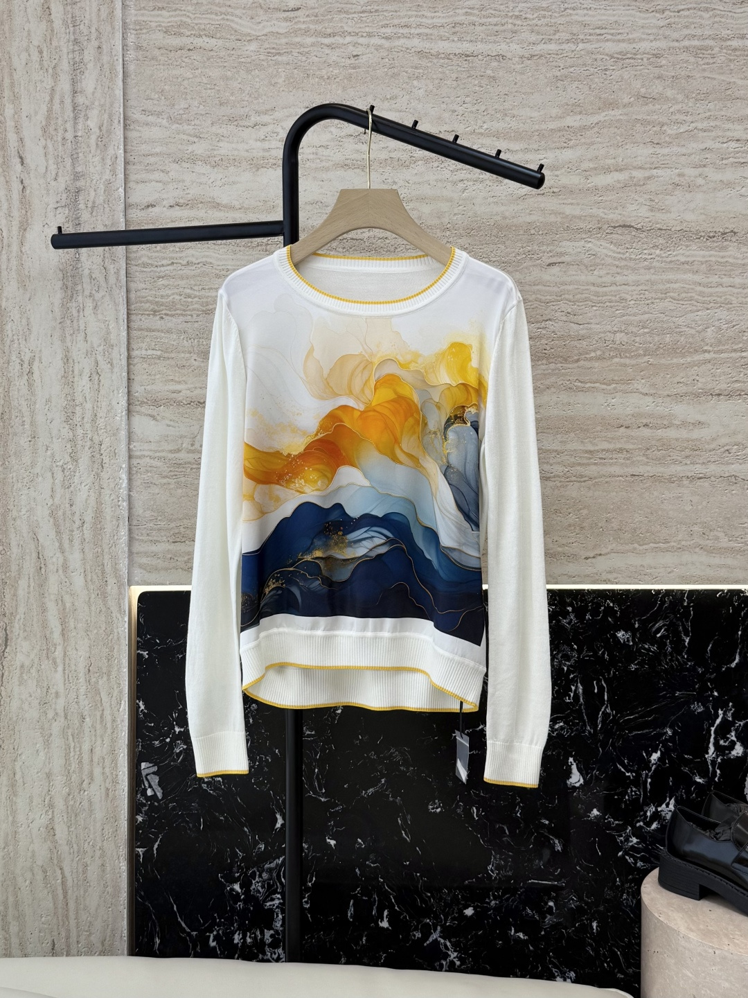 NO:545932,ZG040# new silk sweater H home Hermes 92 silk positioning printing silk knit sweater long sleeve MLXLXXL,,hermes,real silk,alexander wang19860909ZG040#新款真丝针织衫 H家 爱马仕 92真丝定位印花 拼绢针织衫 长袖 MLXLXXL,,hermes,real silk,alexander wang,Women's clothing