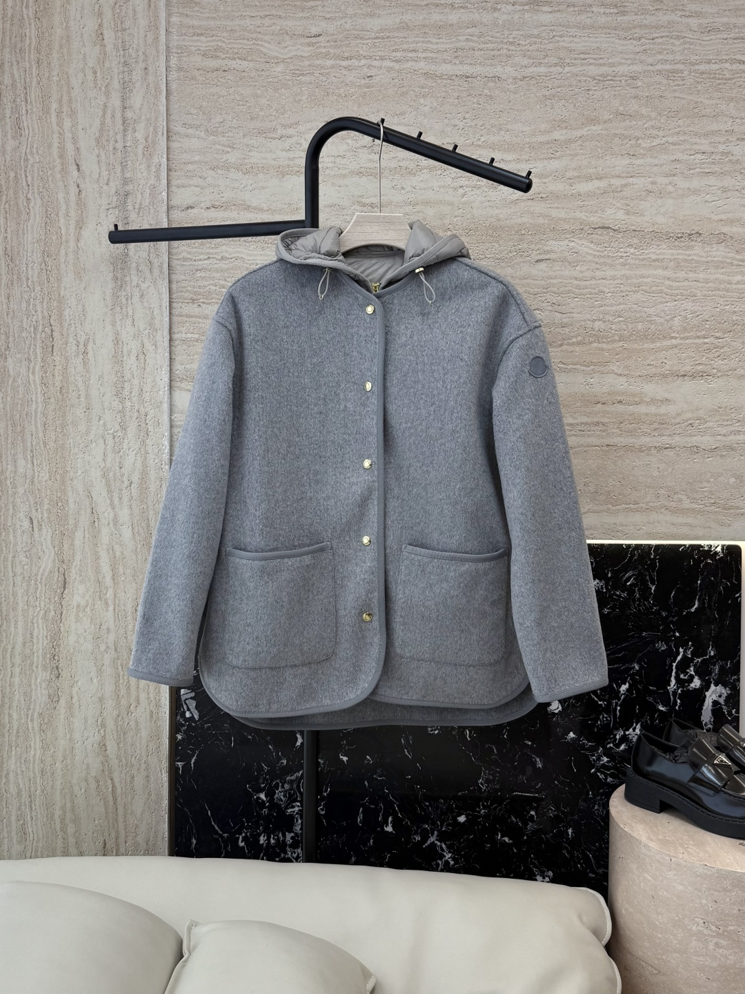 NO:547656,With dust bag WHL020# new down jacket Mon masked top version 90 wool 10 cashmere 90 white goose down jacket Two-piece set Black gray 0-1-2 size, Moncler, down jacket, alexander wang19860909配防尘袋WHL020#新款羽绒服 Mon 蒙口 顶级版 90 羊毛 10 羊绒 90 白鹅绒 大衣 羽绒服 两件套 黑色 灰色 0-1-2码,,Moncler,down jacket,alexander wang,Women's clothing