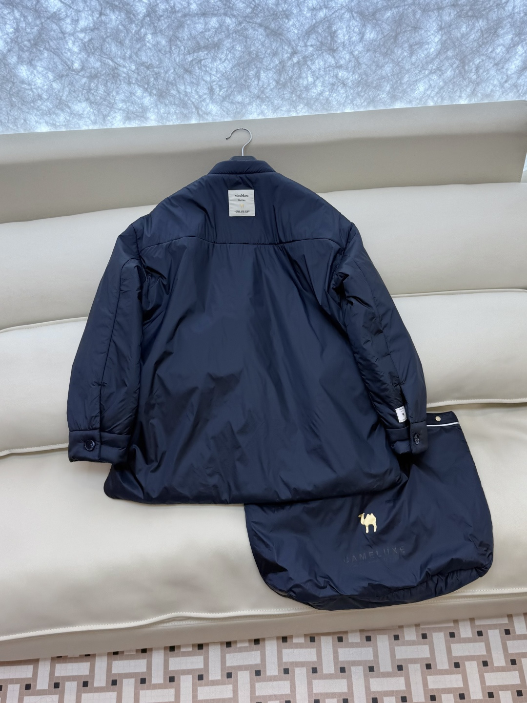 MX700#新款驼绒服⚠️🌾 Max 顶级版 48% 骆驼绒 4%桑蚕丝 进口面料 骆驼绒棉服 藏青色  38/40/4