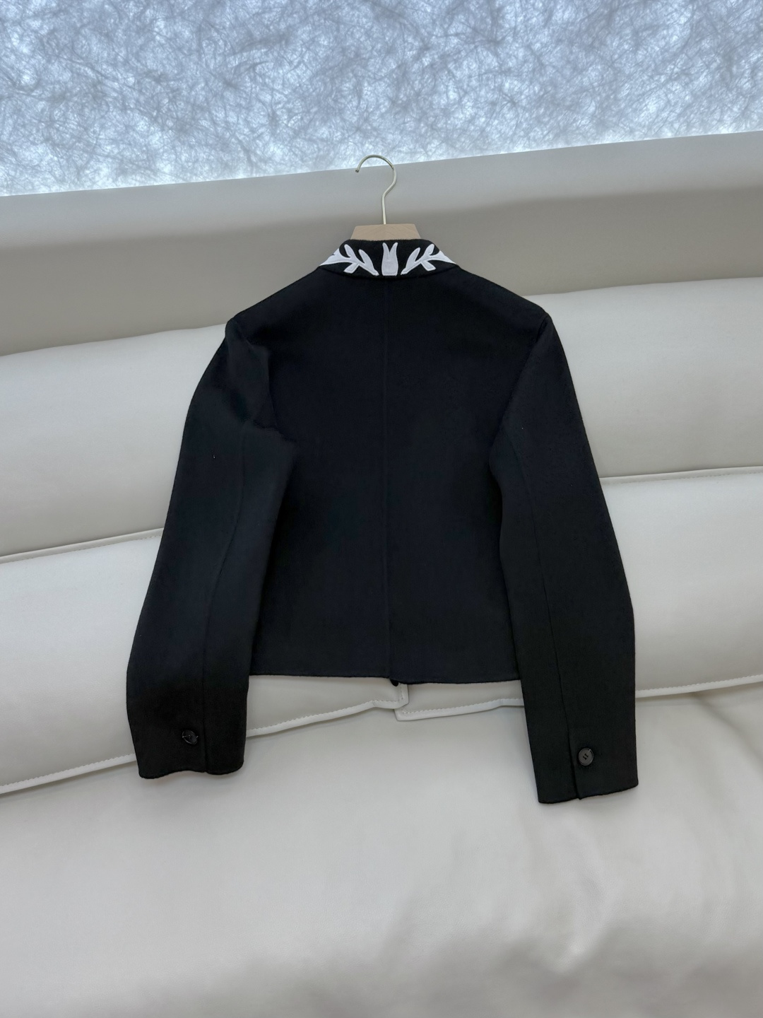 QD8202#新款大衣💕LP 🌾100%羊毛 10%羊绒 绣花领 羊毛外套 36-42