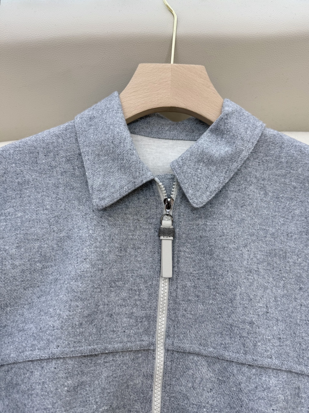 QD7929#新款外套💕BC 100% 羊毛 拉链款 羊毛外套 灰色 36-42