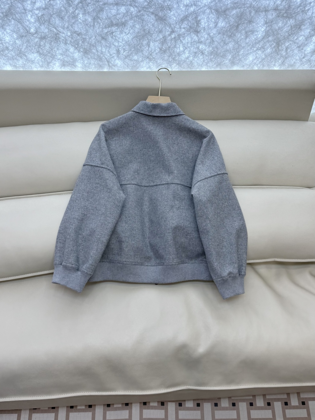 QD7929#新款外套💕BC 100% 羊毛 拉链款 羊毛外套 灰色 36-42