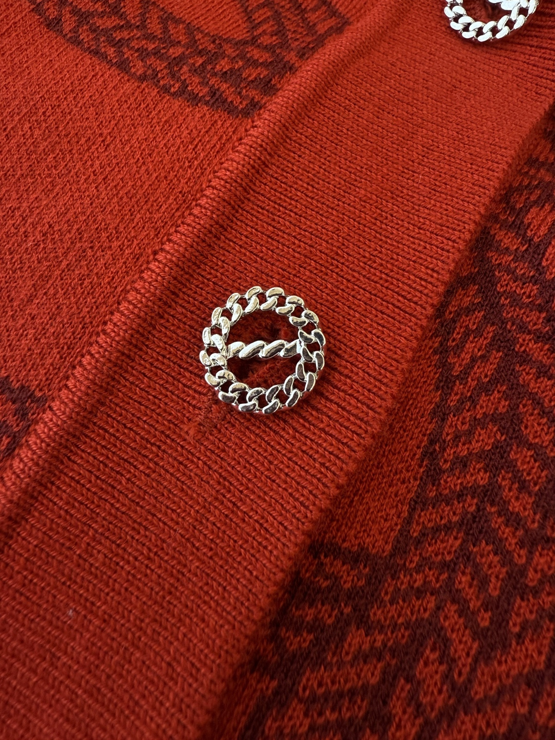 H32590#新款羊毛针织💕H家 爱马仕 20% 羊毛 开衫外套 羊毛针织衫 黑色 红色 S-XL