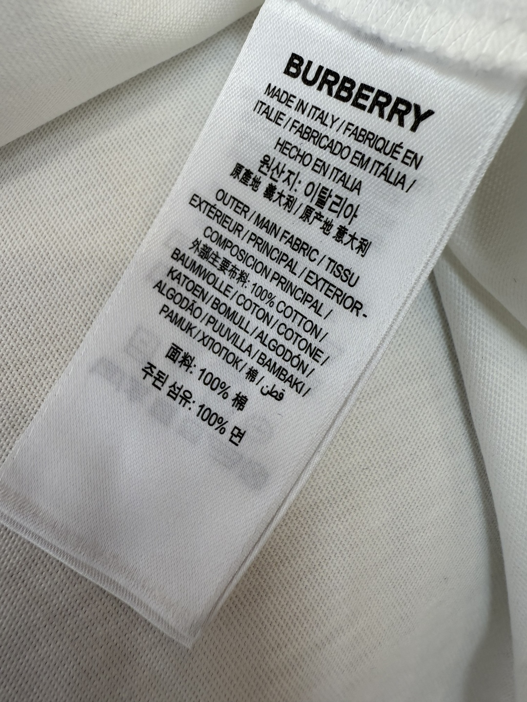 QG0128#新款长袖T恤‼️Bur 战马印花 经典款短袖T恤 白色 黑色 粉色 SML