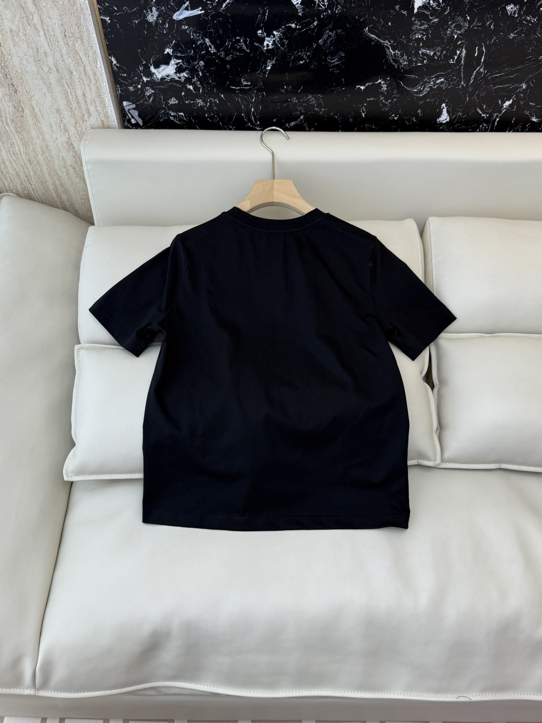 QG0128#新款长袖T恤‼️Bur 战马印花 经典款短袖T恤 白色 黑色 粉色 SML