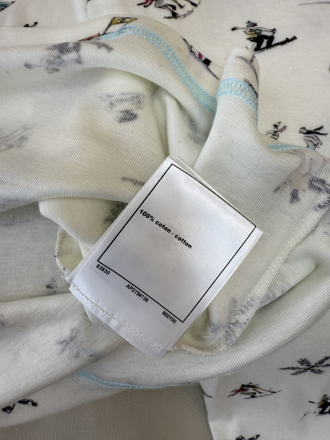 QG0125#新款长袖T恤‼️chanel 小香 滑雪⛷️印花 长袖T恤 SML